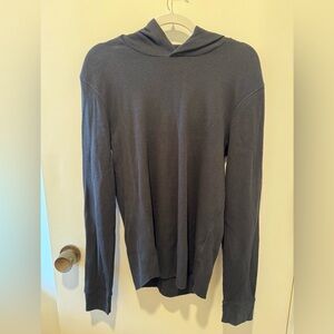 Vince Waffle Knit Black Pullover Hoodie Small
